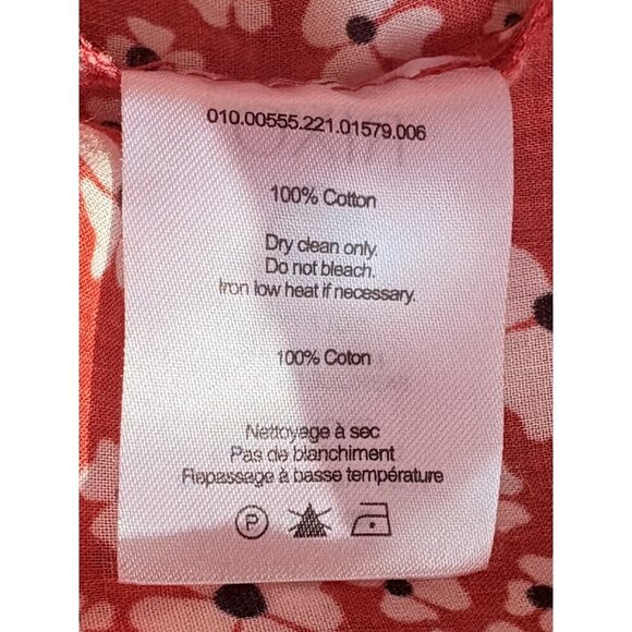 RIXO Colette Red Floral Dress Cotton 6 - Picture 7 of 7